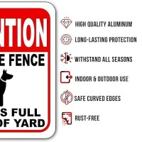 Attention Invisible Fence Dogs Sign Dog Has Full Range Of Yard Warning Signs For Home Dog House Sign Decorations Animal Saf