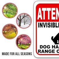 Attention Invisible Fence Dogs Sign Dog Has Full Range Of Yard Warning Signs For Home Dog House Sign Decorations Animal Saf