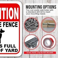 Attention Invisible Fence Dogs Sign Dog Has Full Range Of Yard Warning Signs For Home Dog House Sign Decorations Animal Saf