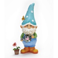 Gnorm the Garden Gnome Decorative Lawn Statue with Flower Pot