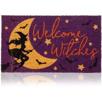 Juvale Halloween Coir Door Mat 30X17 Inches Welcome Witches Door Mat Durable Halloween Outdoor Mat For Seasonal Decor Nonslip