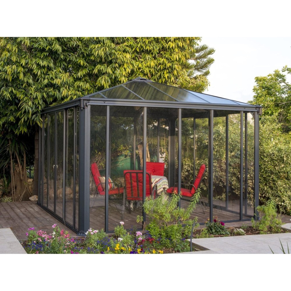 Palram Canopia Ledro 12 X 12 Enclosed Gazebo Graybronze