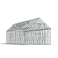 Palram Canopia Snap Grow 8 Ft X 24 Ft Greenhouse Kit Hobby Diy Walk In Green House Heavy Duty Polycarbonate With Aluminium