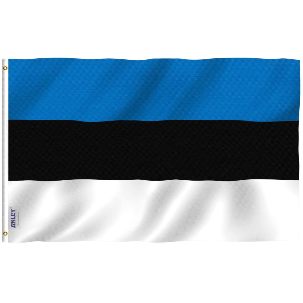 Anley Fly Breeze 3X5 Feet Estonia Flag Vivid Color And Fade Proof Canvas Header And Double Stitched Republic Of Estonia Fl