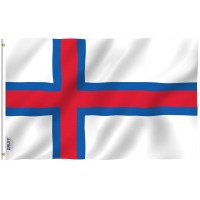 Anley Fly Breeze 3X5 Feet Faroe Islands Flag Vivid Color And Fade Proof Canvas Header And Double Stitched Faroese Flags Po