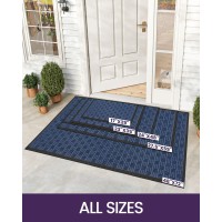 Dexi Large Door Mat Front Indoor Outdoor Doormat Heavy Duty Rubber Outside Rug For Entryway Patio Garage 48X72 Navy Blue