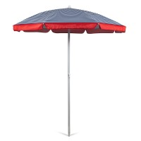 Picnic Time Outdoor Canopy Sunshade Beach Umbrella 55 Small Patio Umbrella Beach Chair Umbrella Blue Pinstripe Pattern