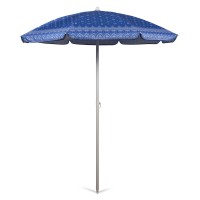 Picnic Time Outdoor Canopy Sunshade Beach Umbrella 55 Small Patio Umbrella Beach Chair Umbrella Blue With Paisley Patter