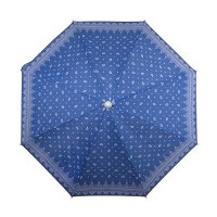 Picnic Time Outdoor Canopy Sunshade Beach Umbrella 5.5' - Small Patio Umbrella - Beach Chair Umbrella  (Blue With Paisley Pattern)