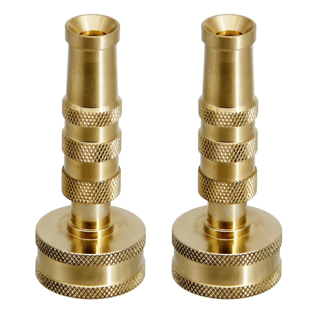 Atdawn Brass Hose Nozzle Heavyduty Brass Adjustable Twist Hose Nozzle 2 Pack 3