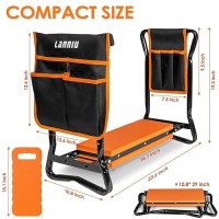 Lanniu Garden Kneeler And Seat Foldable Garden Stool Heavy Duty Garden Chair For Kneeling And Sitting Gardening Gifts For Wom