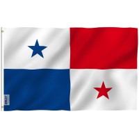 Anley Fly Breeze 3X5 Feet Panama Flag Vivid Color And Fade Proof Canvas Header And Double Stitched Panamanian National Fla