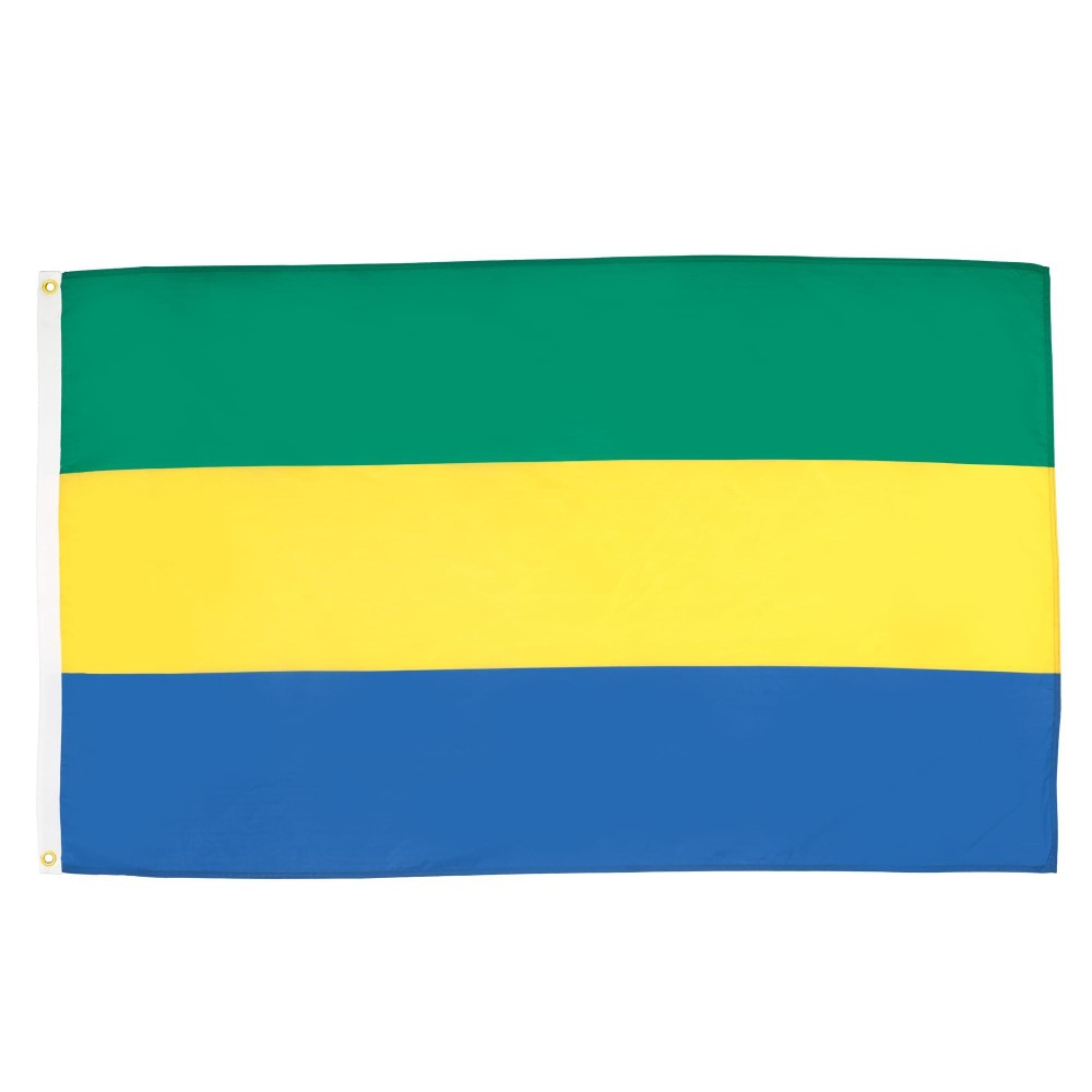 Az Flag Gabon Flag 3X5 Ft Light Polyester Gabonese Banner With Two Brass Eyelets Fade Resistant Vivid Colors 3 X 5