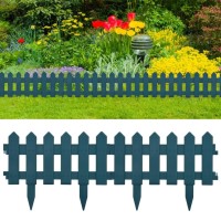 vidaXL Lawn Edgings 25 Pcs Landscape Edging for Patio Backyard Garden Fence for Plant Flower DIY Decorative Edging Border Bar