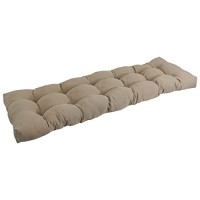 Blazing Needles Twill Tufted Bench Cushion, 55