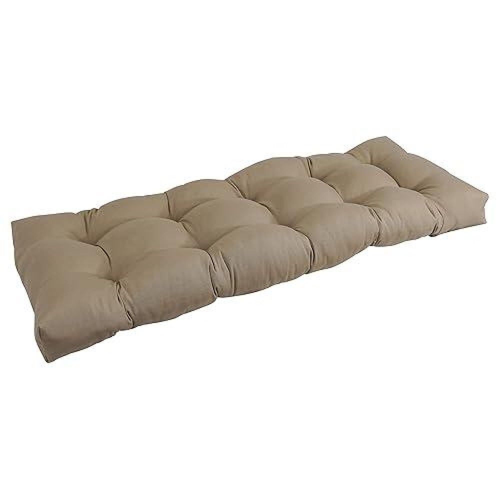 Blazing Needles Twill Tufted Bench Cushion, 46