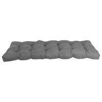 Blazing Needles Microsuede Tufted Bench Cushion, 60