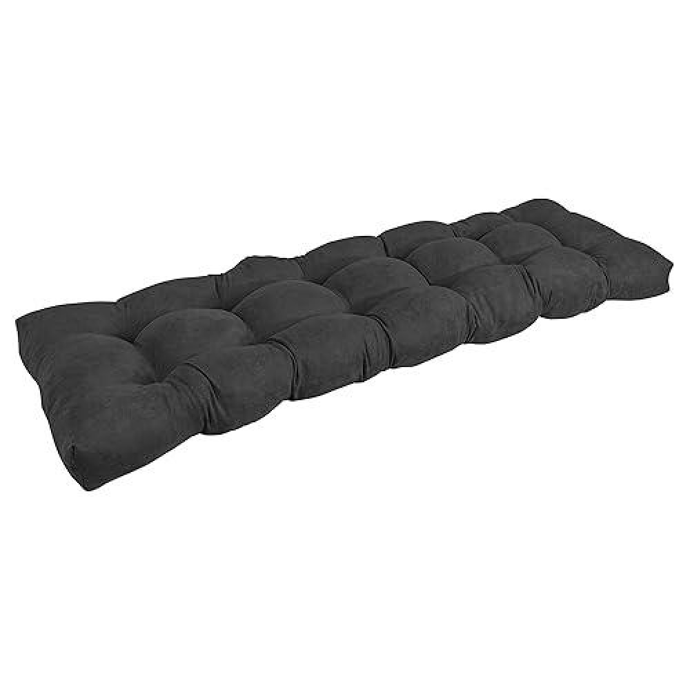 Blazing Needles Microsuede Tufted Bench Cushion, 60