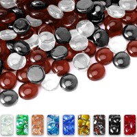 Grisun 10 Pound Blend Fire Glass Beads For Fire Pit 12 Inch Reflective Round Fireglass Drops Decorative For Fireplace Ultra