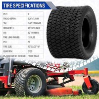 Partsdiyer 20X120010 Lawn Mower Tires 20X1200X10 Tractor Turf Tire 20X120010 Nhs Tires 4Pr Ply Tubeless Set Of 2