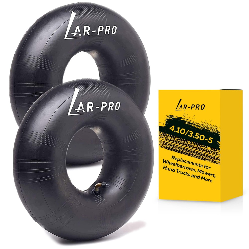 Arpro 4103505 Heavy Duty Replacement Inner Tube With Tr87 Bent Valve Stem 2Pack For Wheelbarrows Mowers Hand Trucks