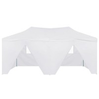 vidaXL Professional Folding Party Tent with 4 Sidewalls 1181x2362 Steel White 48868