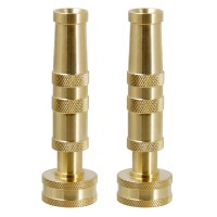 Atdawn Brass Hose Nozzle Heavyduty Brass Adjustable Twist Hose Nozzle 2 Pack 4