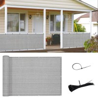 Sunny Guard 3X10 Brown Grey Balcony Privacy Screen Fence Apartments Railing Cover Heavy Duty Mesh Windscreen For Outdoor Backy