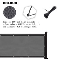 Sunny Guard 3X10 Dark Grey Balcony Privacy Screen Fence Apartments Railing Cover Heavy Duty Mesh Windscreen For Outdoor Deck B