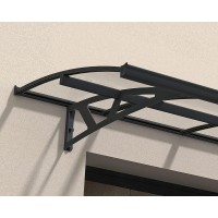 Palram Canopia Amsterdam 6690 22 Ft X 5 Ft Awning Durable Steel Support Aluminum Trim And Polycarbonate Panels With Uv Pro