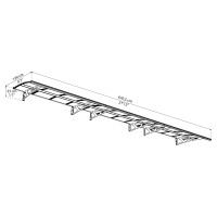 Palram Canopia Amsterdam 6690 22 Ft X 5 Ft Awning Durable Steel Support Aluminum Trim And Polycarbonate Panels With Uv Pro