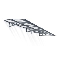 Palram Canopia Amsterdam 4460 15 Ft X 5 Ft Awning Durable Steel Support Aluminum Trim And Polycarbonate Panels With Uv Pro