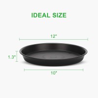 Growneer 6 Packs 12 Inches Plant Saucer Drip Trays Suit For Pots Less Than 10 Inches Bottom Diameter Round Plastic Plant Pot S