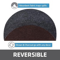 Drymate Plant Coaster Mat Reversible Charcoalbrown 6 8 10 Set Of 12 4 Of Each Size Roundfabric Absorben