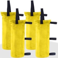 Abccanopy 112 Lbs Extra Large Canopy Sand Bags  4-Pack  Yellow (Without Sand)