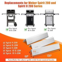 7635 153 Inch Sus304 Flavorizer Bars For Weber Spirit I Ii 200 Series E210 S210 E220 S220 With Front Control Knobs Flav