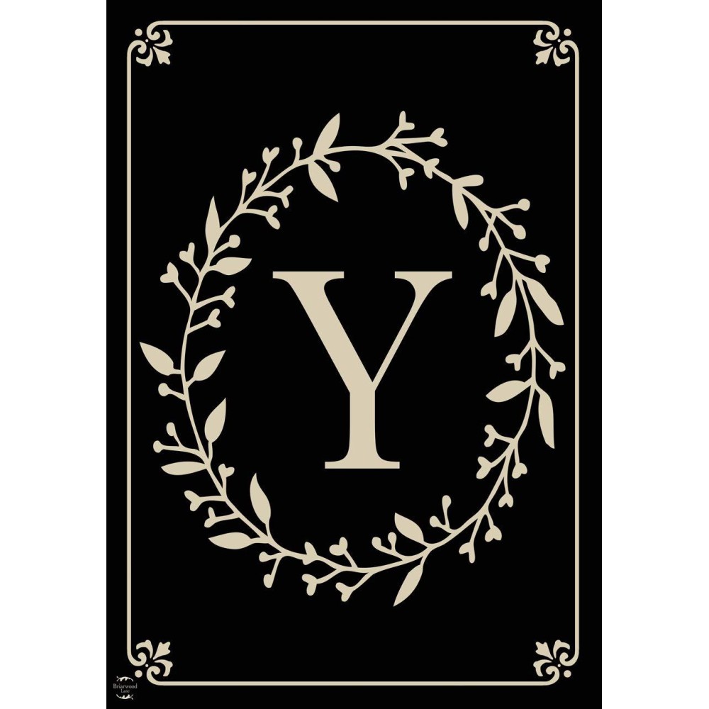 Briarwood Lane Classic Monogram Letter Y Garden Flag Everyday 18 X 125