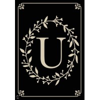 Briarwood Lane Classic Monogram Letter U Garden Flag Everyday 18 X 125