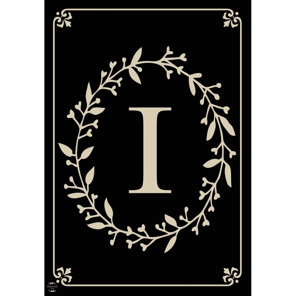 Briarwood Lane Classic Monogram Letter I Garden Flag Everyday 18 X 125