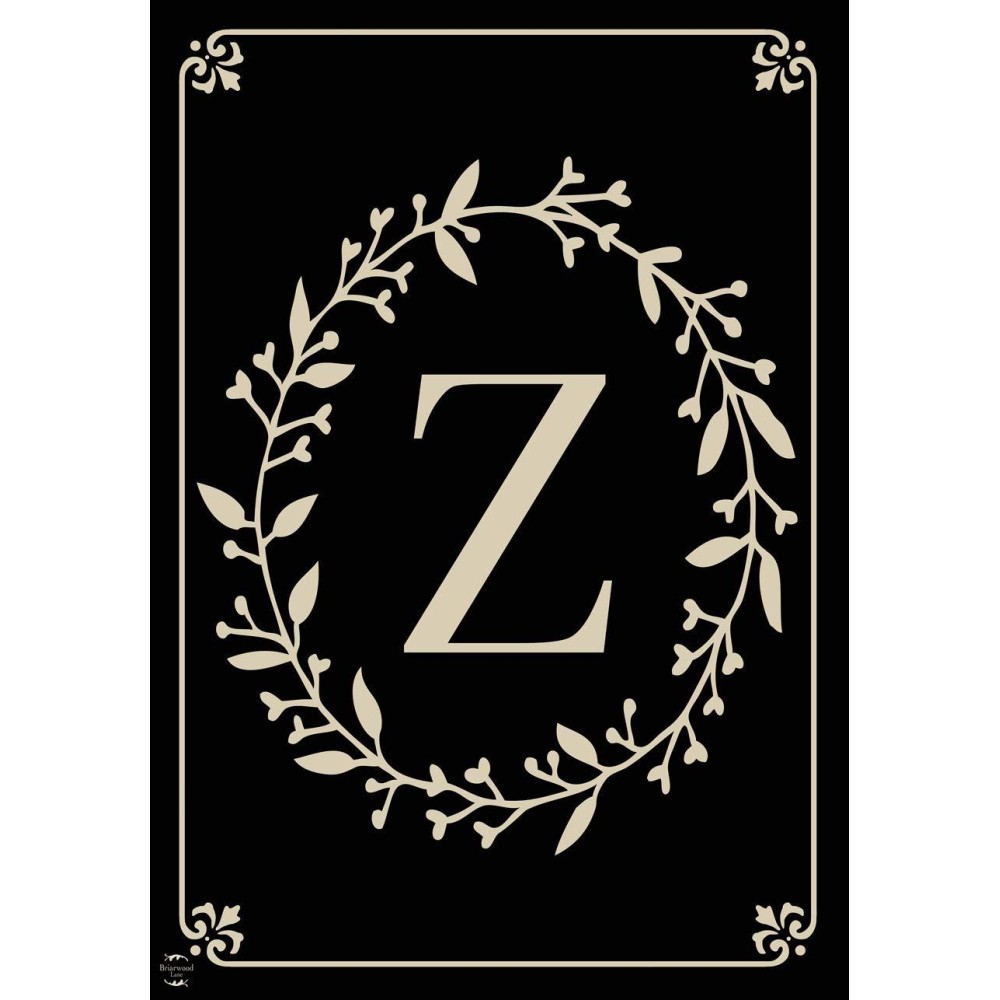 Briarwood Lane Classic Monogram Letter Z Garden Flag Everyday 18 X 125