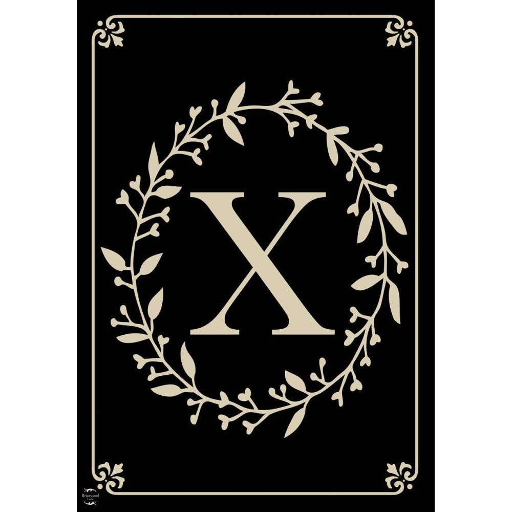 Briarwood Lane Classic Monogram Letter X Garden Flag Everyday 18 X 125