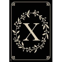 Briarwood Lane Classic Monogram Letter X Garden Flag Everyday 18 X 125