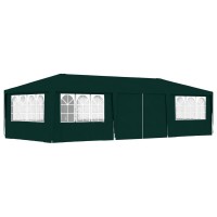 vidaXL Professional Party Tent with Side Walls 131x295 Green 90 gm 48540