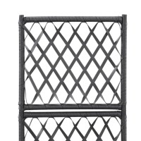 vidaXL Trellis Raised Bed with 3 Pots Garden Outdoor Balcony Patio Planter Flower Vegetable Pots Boxes Planting Container Poly R