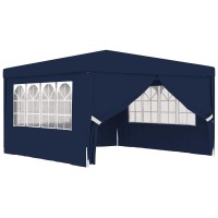 vidaXL Professional Party Tent with Side Walls 131x131 Blue 90 gm 48526
