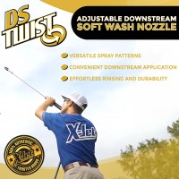 Xjet Ds Twist Nozzle Adjustable Downstream Soft Wash Nozzle From Ground Low Pressure Brass Hose Nozzle For Hose Outdoor Spr