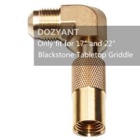 Dozyant Propane Elbow Adapter With 38 Male Flare Connect Propane Extension Hose For Blackstone 17Inch And 22 Inch Tabletop Ca