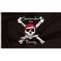 Gaka 3X5 Ft Pirate Flags Jolly Roger Flag Surrender The Booty Flags Halloween Flags