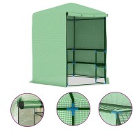 Vidaxl Greenhouse With Shelves Steel 89.4