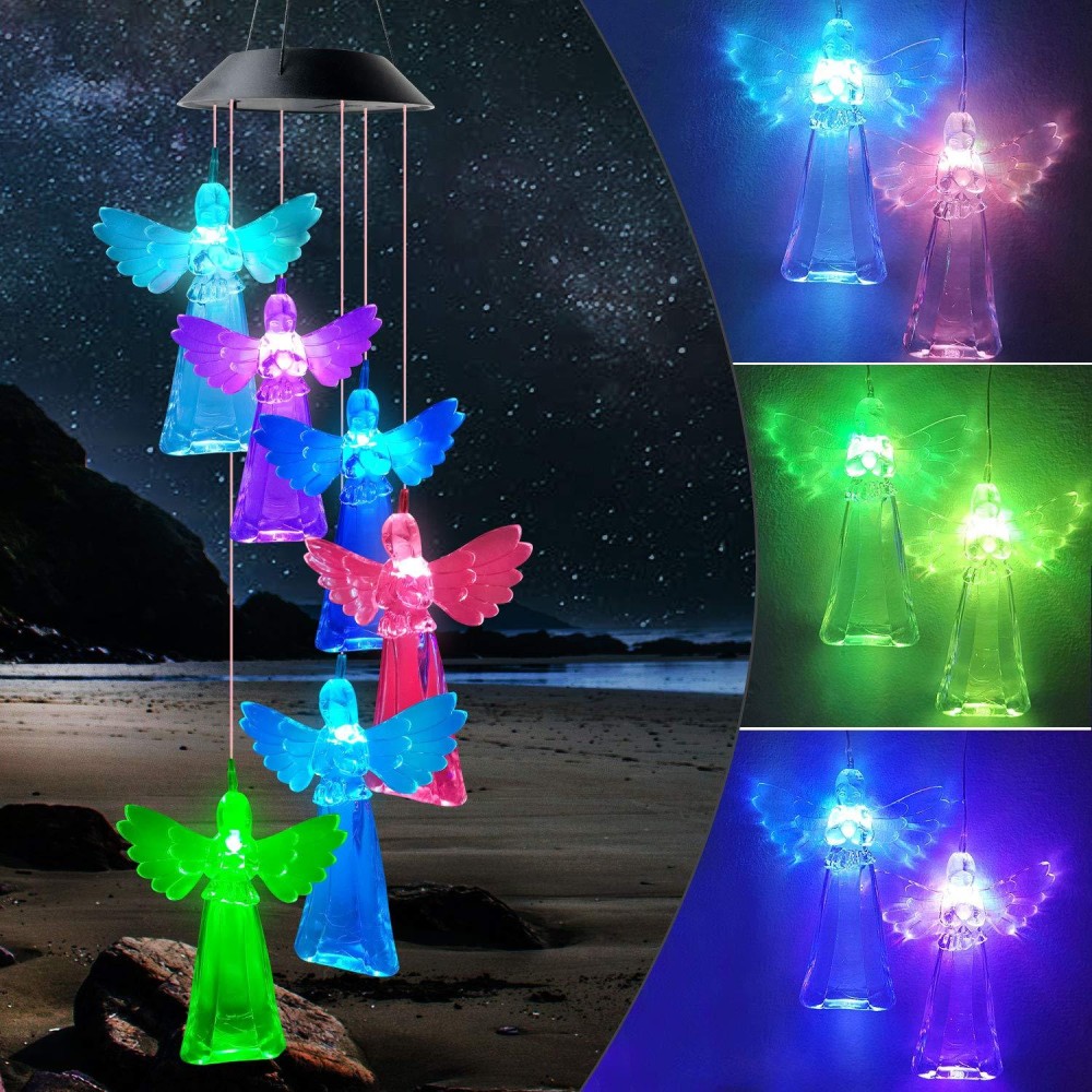 Angel Wind Chimes Gifts For Mom Garden Gifts Wind Chimes Outdoor Chime Outside Solar Wind Chimes Gifts For Mom Grandma Fam